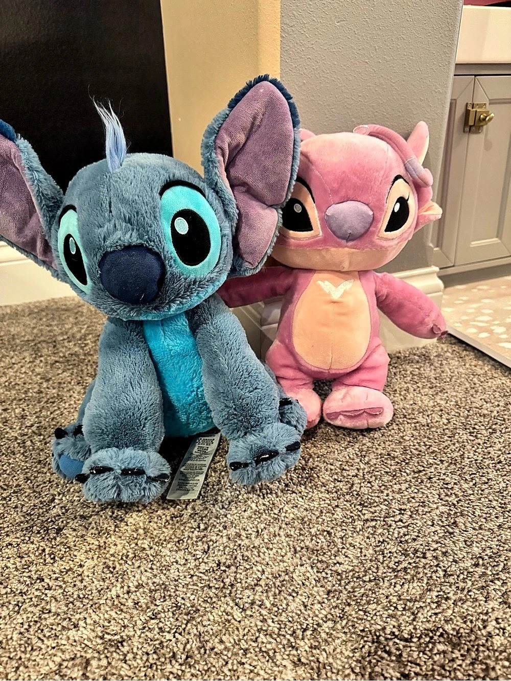 Disney Baby Lilo & Stitch & Angel Plush Toys Toy Set Blue & Pink